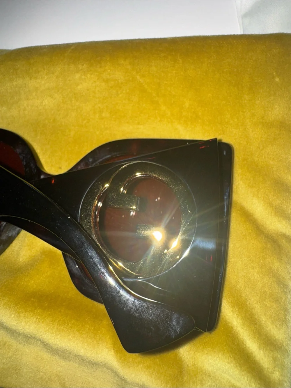Gucci Blondie Black Tortoise Shell Oversized Square Sunglasses with Brown Lenses